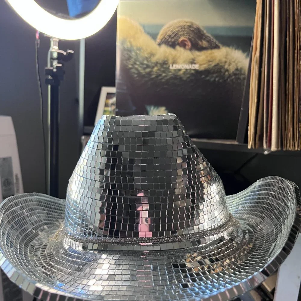 Disco Cowboy Hat | Disco Ball Hat | Mirror Disco Hat | Beyonce Di… - Picture 5 of 9